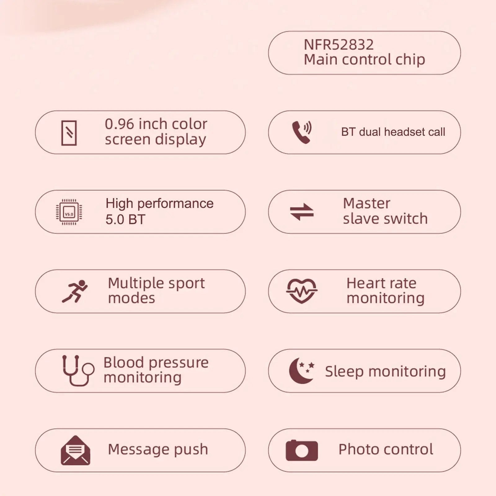 Combo de Reloj Inteligente 2-En-1 y Auriculares Fitness Verdaderamente Inalámbricos